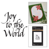 Spellbinders Upright Italic Joy to the World Press + Foil Plate by Paul Antonio BP-369