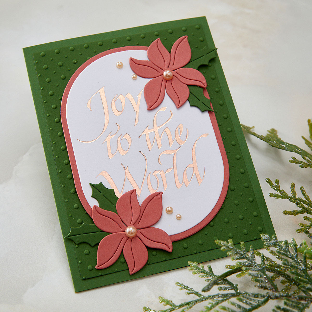 Spellbinders Upright Italic Holiday Sentiments Press + Foil Bundle by Paul Antonio