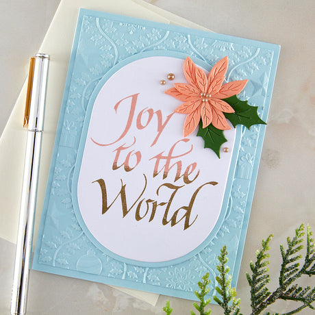 Spellbinders Upright Italic Holiday Sentiments Press + Foil Bundle by Paul Antonio