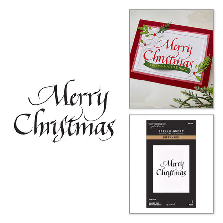 Spellbinders Upright Italic Holiday Sentiments Press + Foil Bundle by Paul Antonio