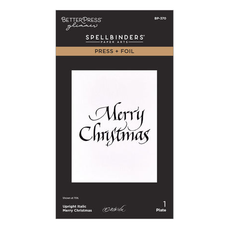 Spellbinders Upright Italic Holiday Sentiments Press + Foil Bundle by Paul Antonio