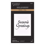 Spellbinders Upright Italic Holiday Sentiments Press + Foil Bundle by Paul Antonio