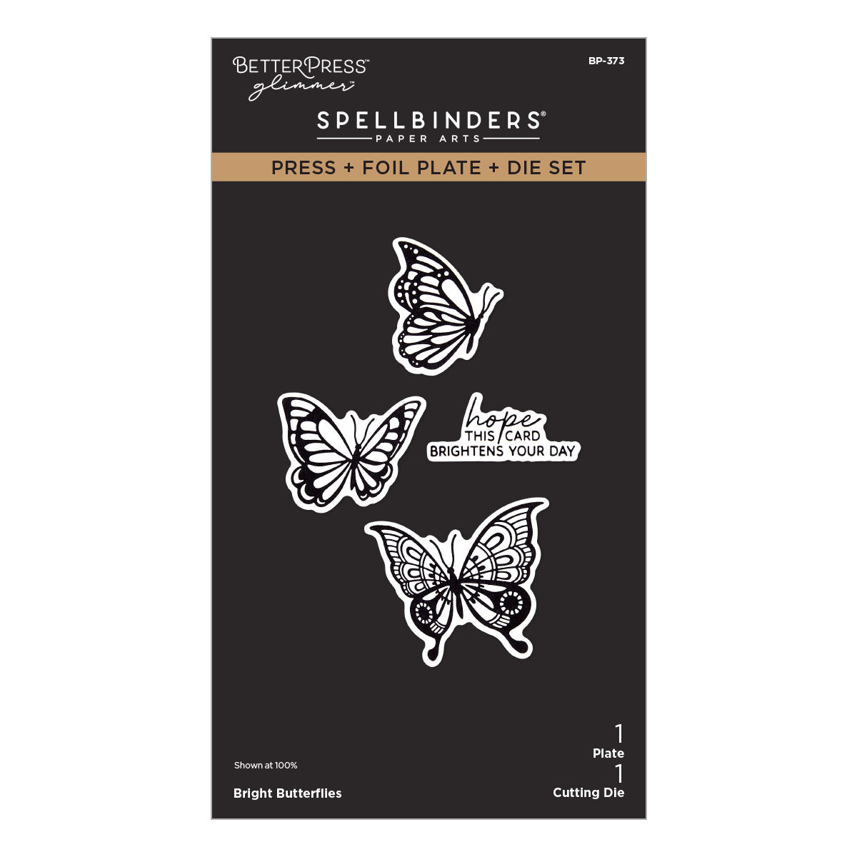 Spellbinders Bright Butterflies Press + Foil Plate & Die Set