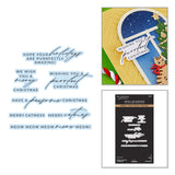 Spellbinders Meowy Christmas Sentiments Press + Foil Plates & Die Set by Yana Smakula BP-375