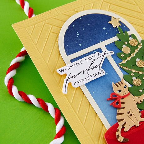 Spellbinders Meowy Christmas Sentiments Press + Foil Plates & Die Set by Yana Smakula BP-375