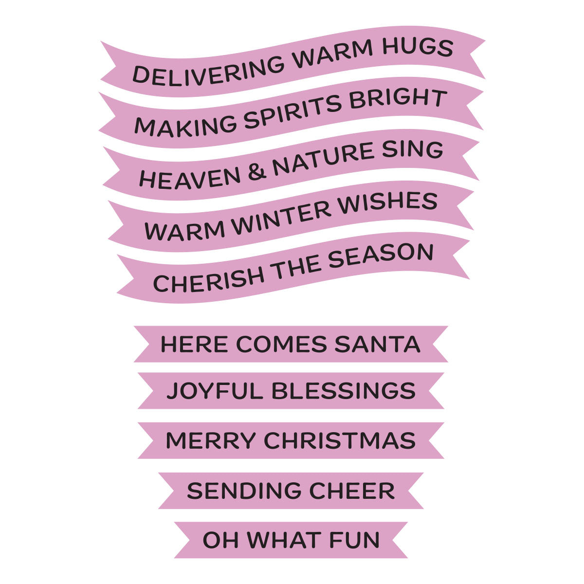 Spellbinders Holiday Banner Greetings Press + Foil Plate & Die Set - BP-376