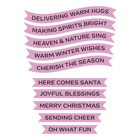 Spellbinders Holiday Banner Greetings Press + Foil Plate & Die Set - BP-376