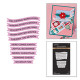 Spellbinders Holiday Banner Greetings Press + Foil Plate & Die Set - BP-376