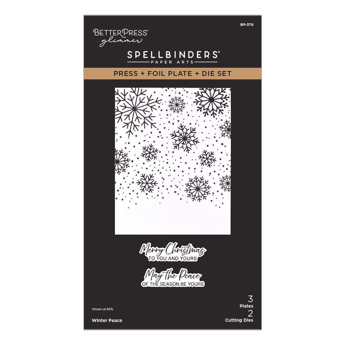 Spellbinders Winter Peace Press + Foil Plate & Die Set