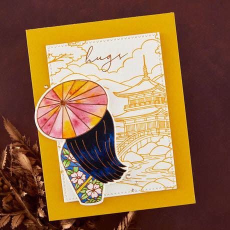 Spellbinders Autumn in Kyoto Press + Foil Plate & Die Set by Alex Syberia BP379