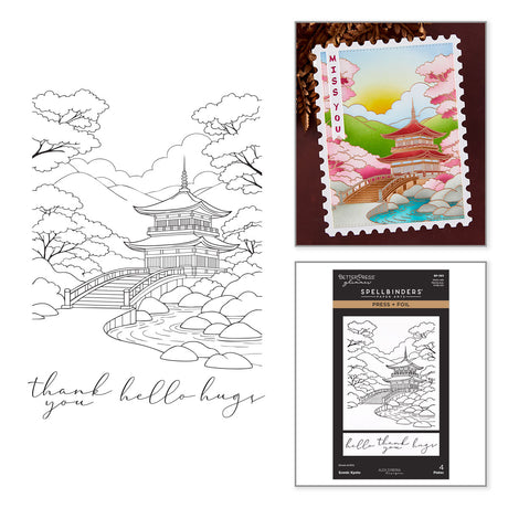 Spellbinders Scenic Kyoto Press + Foil Plates by Alex Syberia BP-383