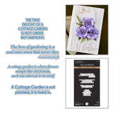 Spellbinders The Cottage Garden Sentiments Press + Foil Plate & Die Set by Susan Tierney-Cockburn