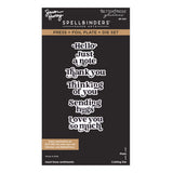 Spellbinders Must-Have Sentiments Press + Foil Plate & Die Set by Simon Hurley - 9/23 Consumer Launch