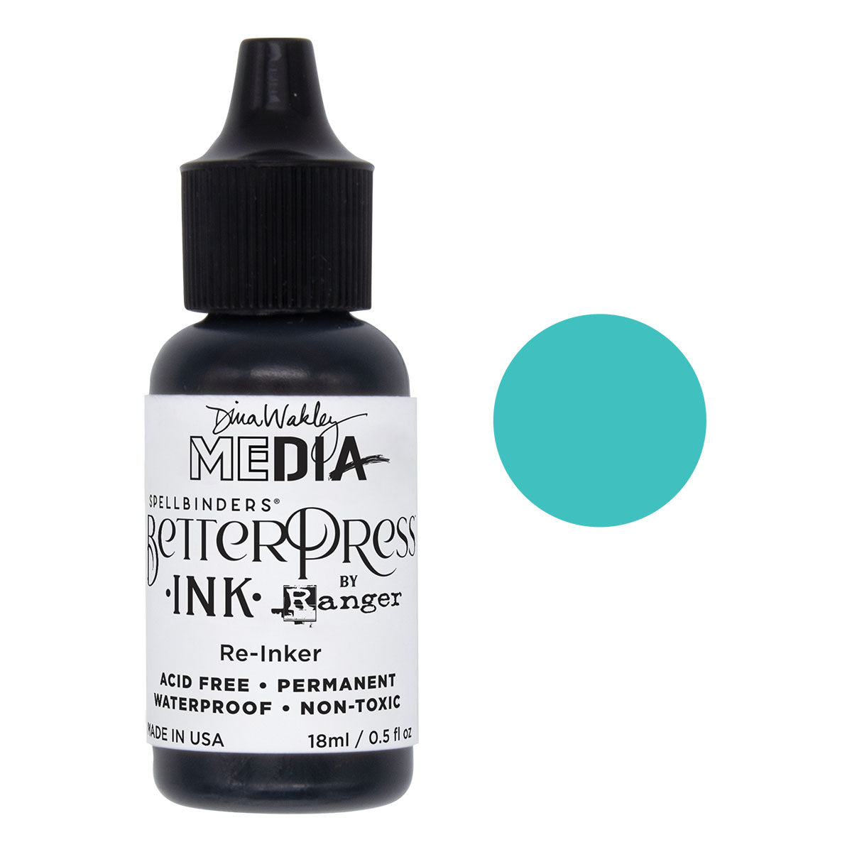 Spellbinders Turquoise BetterPress Reinker by Dina Wakley
