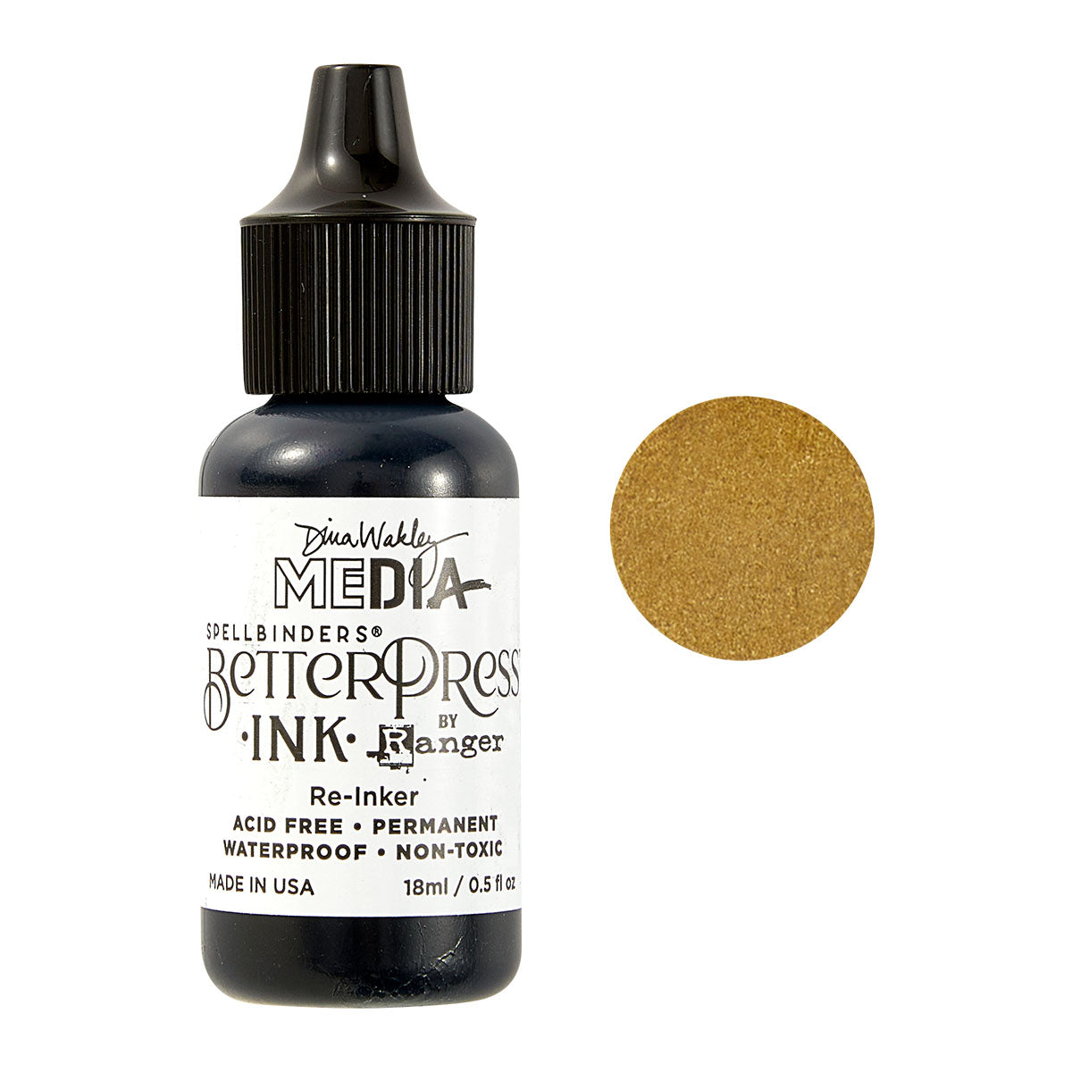 Spellbinders Olive BetterPress Reinker by Dina Wakley