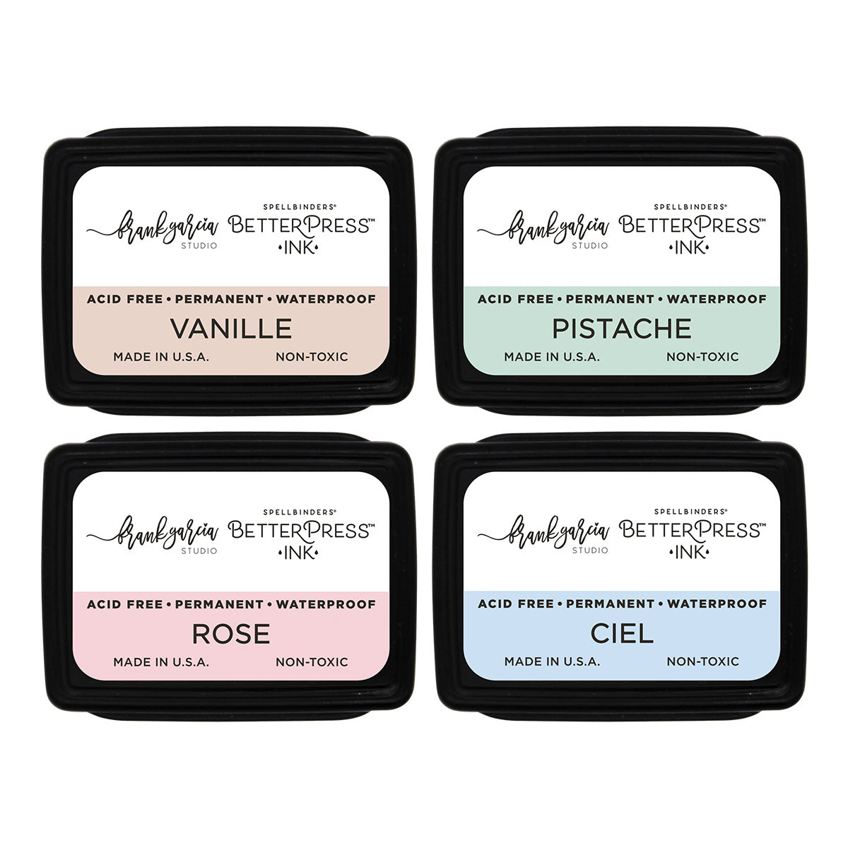 Spellbinders Blushing Macarons BetterPress Ink Mini Set by Frank Garcia