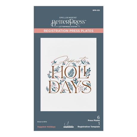 Spellbinders Happiest Holidays Registration Press Plate Set from the City Holiday Collection by Yana Smakula