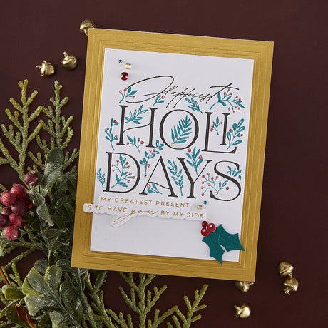 Spellbinders Happiest Holidays Registration Press Plate Set from the City Holiday Collection by Yana Smakula