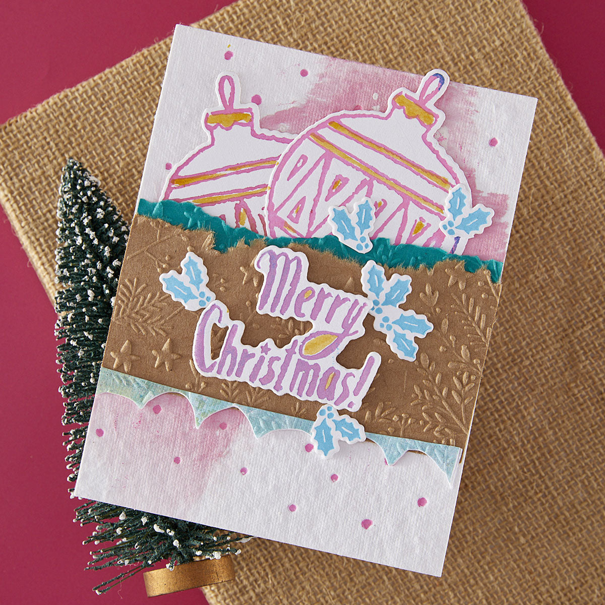 Spellbinders Starry Merry Christmas Registration Press Plate & Die Set from the Starry Holiday Collection by Dina Wakley