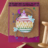 Spellbinders Merry, Merry, Merry Bird Registration Press Plate & Die Set from the Starry Holiday Collection by Dina Wakley