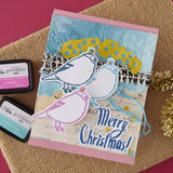 Spellbinders Merry, Merry, Merry Bird Registration Press Plate & Die Set from the Starry Holiday Collection by Dina Wakley
