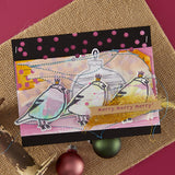 Spellbinders Merry, Merry, Merry Bird Registration Press Plate & Die Set from the Starry Holiday Collection by Dina Wakley