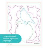 Spellbinders Merry, Merry, Merry Bird Registration Press Plate & Die Set from the Starry Holiday Collection by Dina Wakley