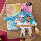Spellbinders Cheer and Good Tidings Deer Registration Press Plate & Die Set from the Starry Holiday Collection by Dina Wakley
