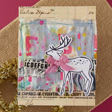 Spellbinders Cheer and Good Tidings Deer Registration Press Plate & Die Set from the Starry Holiday Collection by Dina Wakley