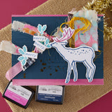 Spellbinders Cheer and Good Tidings Deer Registration Press Plate & Die Set from the Starry Holiday Collection by Dina Wakley