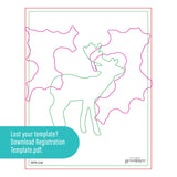 Spellbinders Cheer and Good Tidings Deer Registration Press Plate & Die Set from the Starry Holiday Collection by Dina Wakley