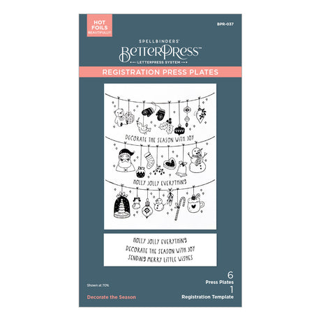 Spellbinders Decorate the Season Registration Press + Foil Plate - BPR-037