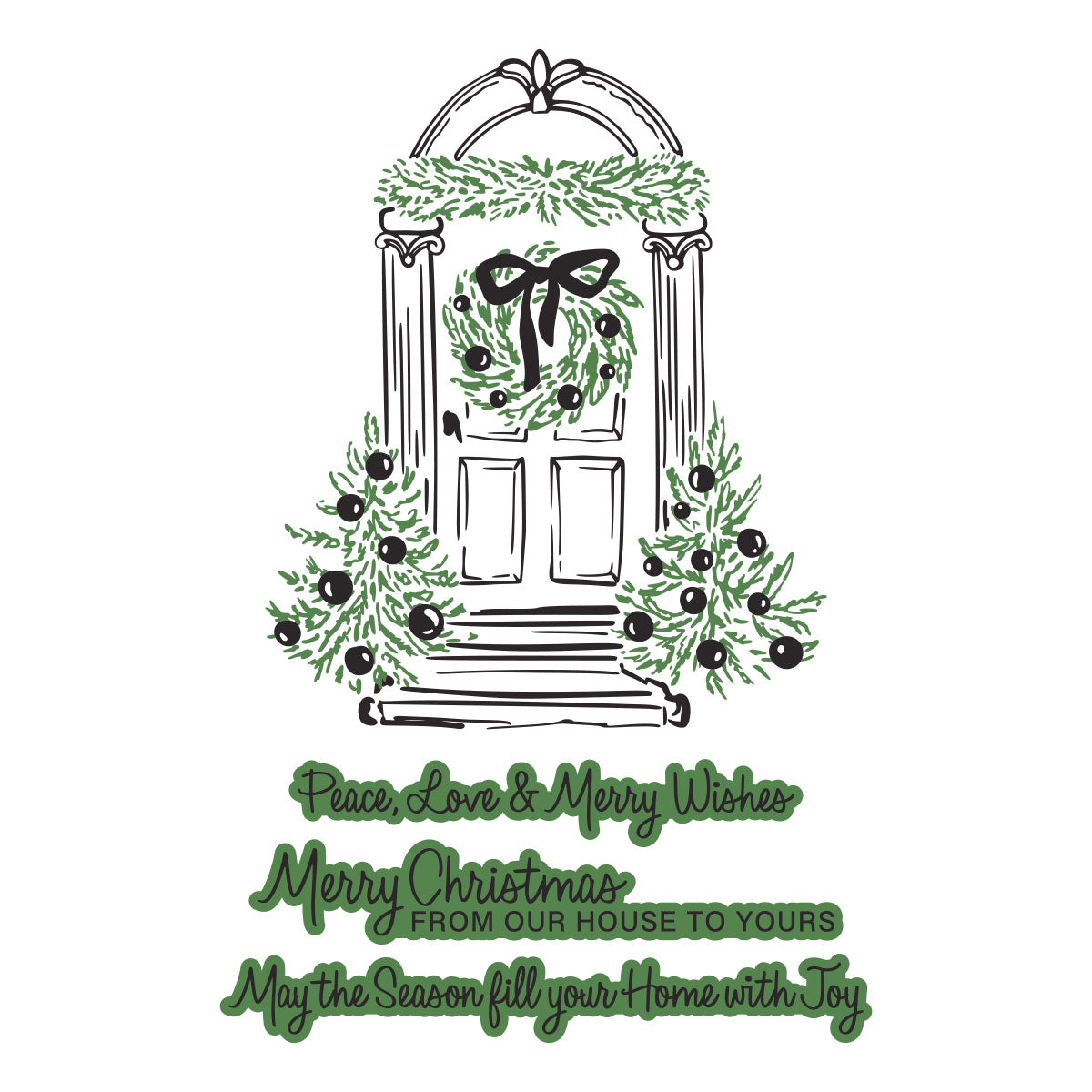 Spellbinders Festive Evergreens Registration Press + Foil Plate & Die Set