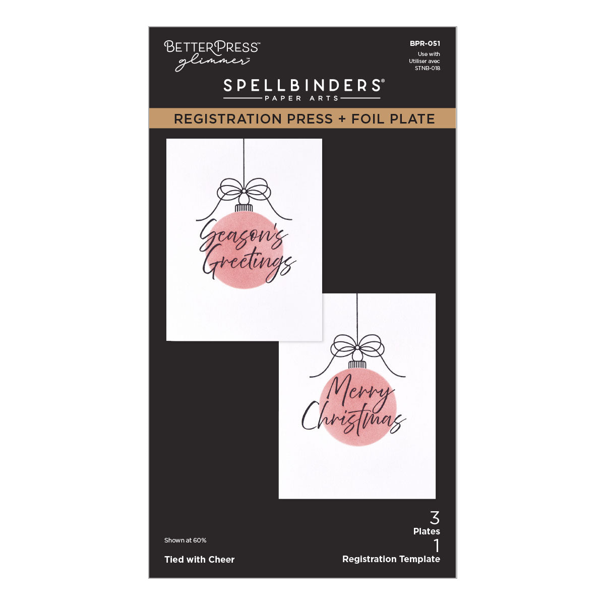 Spellbinders Tied with Cheer Press + Foil Plate & Stencil Bundle