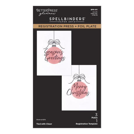 Spellbinders Tied with Cheer Press + Foil Plate & Stencil Bundle