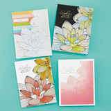 Spellbinders - Golden Bloom Press Plate & Die Set & Stencil - BetterPress Society January 2026