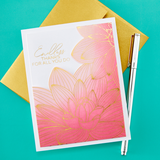 Spellbinders - Golden Bloom Press Plate & Die Set & Stencil - BetterPress Society January 2026