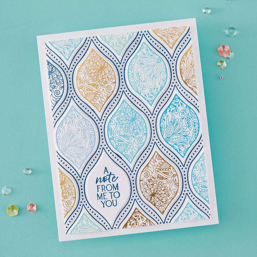 Spellbinders - Teardrop Mosaic Press Plate & Die Set - BetterPress Society March 2026