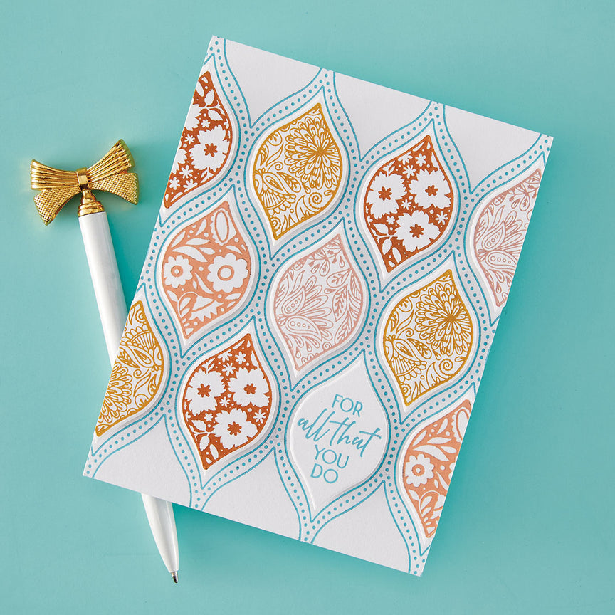 Spellbinders - Teardrop Mosaic Press Plate & Die Set - BetterPress Society March 2026