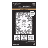 Spellbinders Brighten Foliage Press Plates + Free Gift Stencil - BetterPress Society May 2026