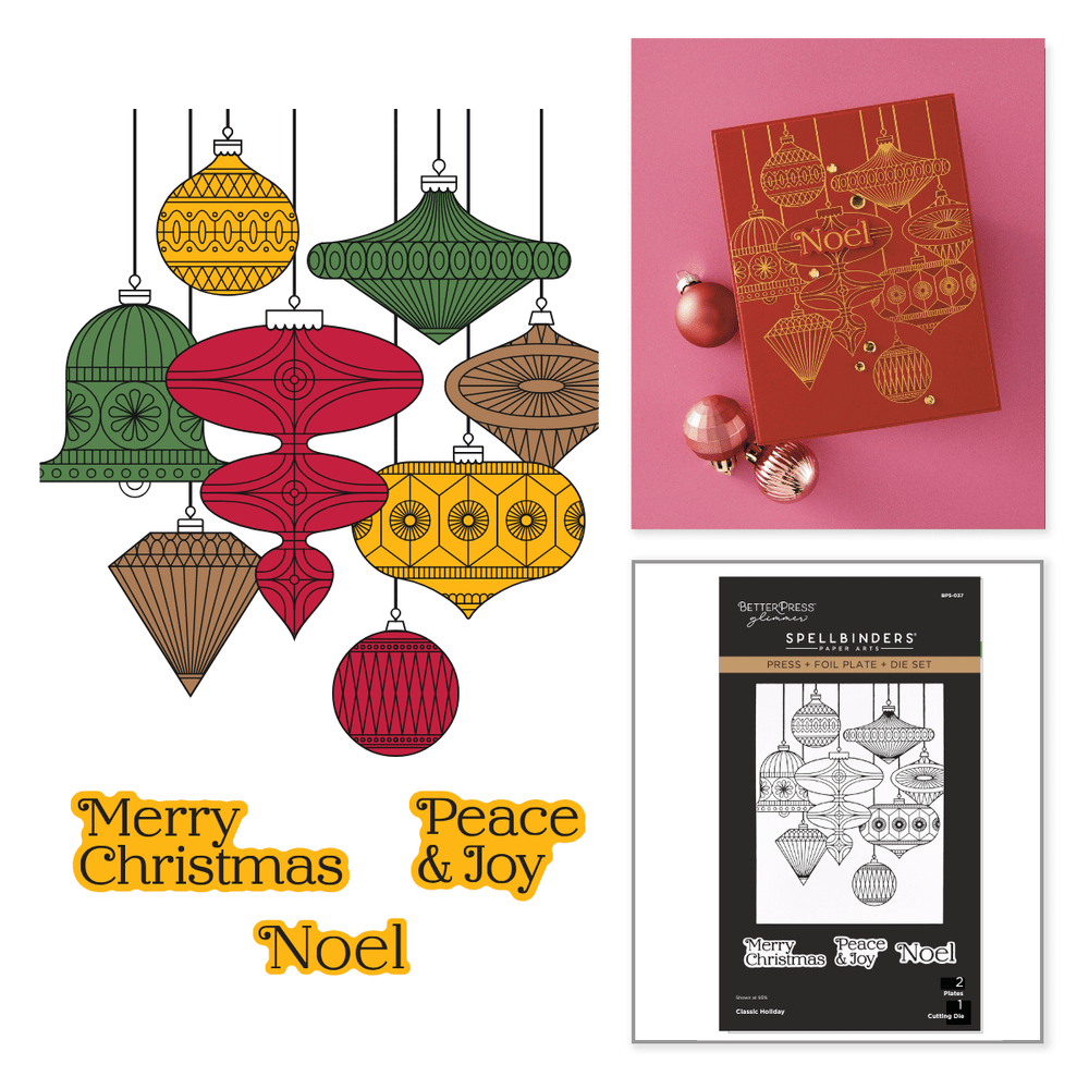 Spellbinders Classic Holiday Press Plate & Die Set & Stencil - BetterPress Society October 2026