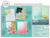 Spellbinders - Golden Bloom Press Plate & Die Set & Stencil - BetterPress Society January 2026