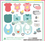Waffle Flower Baby Announcement Die - 422530