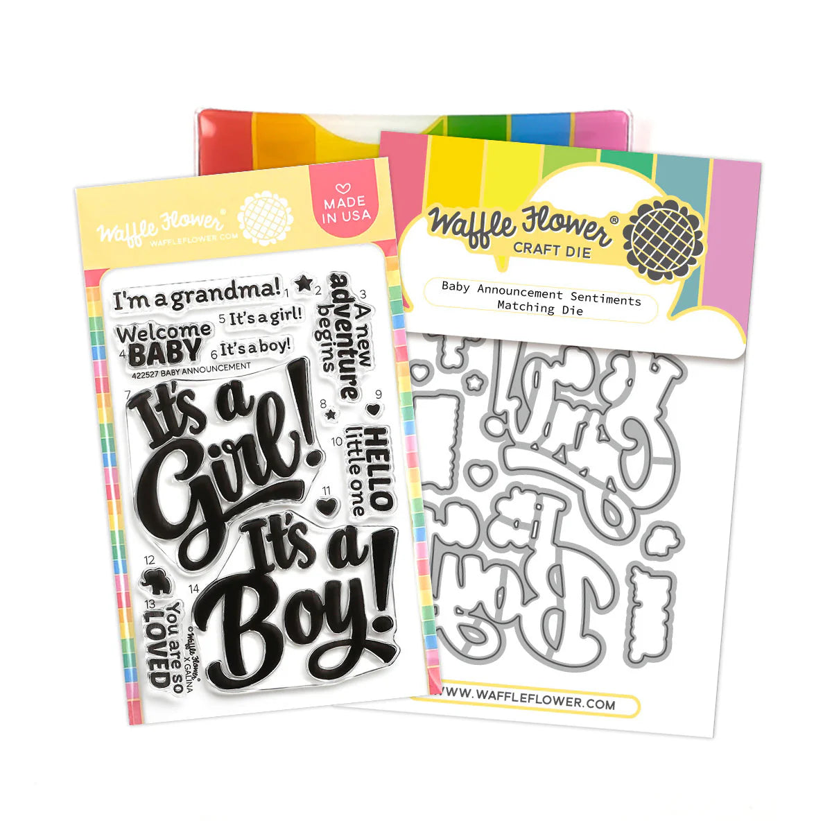 Waffle Flower Baby Announcement Sentiments Combo - WFC2527
