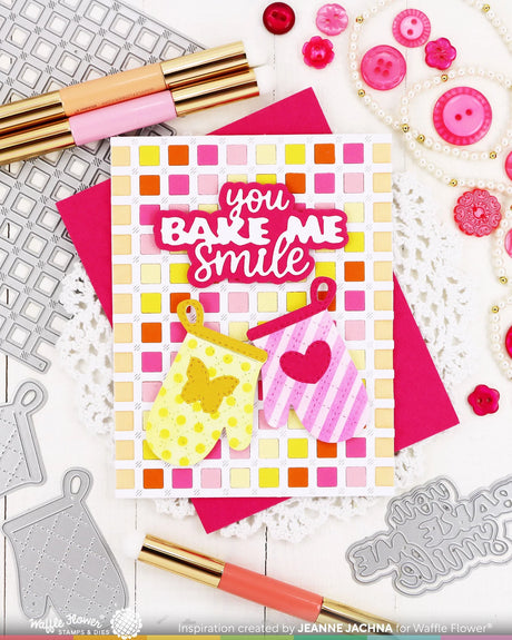 Waffle Flower Craft Bake Me Happy Word Die