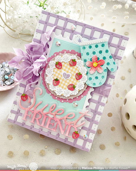 Waffle Flower Craft Baked with Love Sentiments Combo