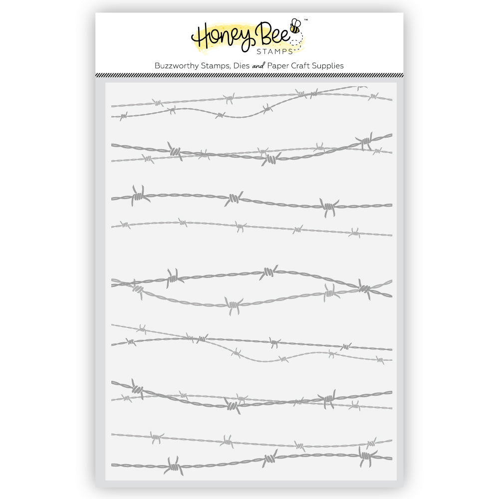 Honey Bee Stamps Barbed Wire - 3D Embossing Folder