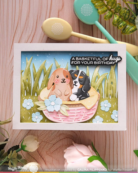 Waffle Flower Craft Basketful Sentiments Combo