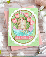 Waffle Flower Craft Basketful of Bunny Duo Die-n-Stencil