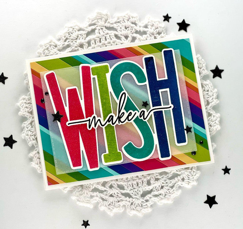 Taylored Expressions Big Wish Cling & Clear Stamp Combo with Big wish and add on die